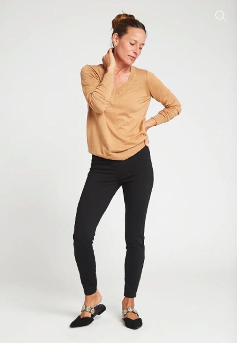 BETABRAND Black Skinny Dress Pant Yoga Pant  // S Long